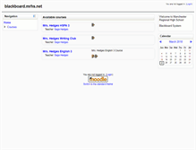 Tablet Screenshot of blackboard.mrhs.net